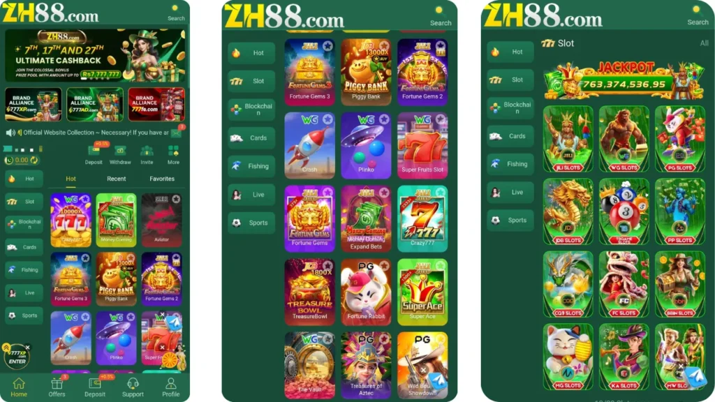 88ZH88 Game Image with popular games